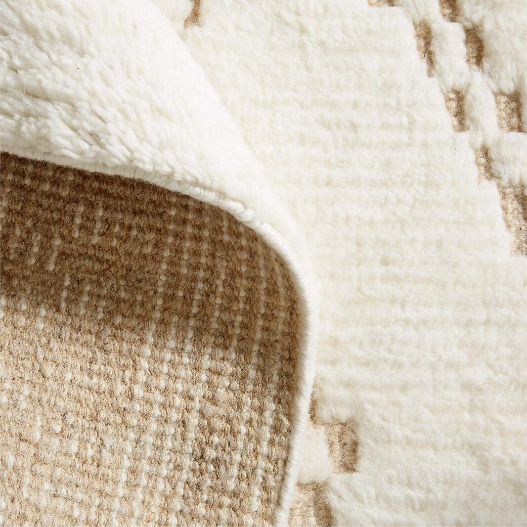 The BERBER textured Wool-Blend Hand-Knotted Area Rug