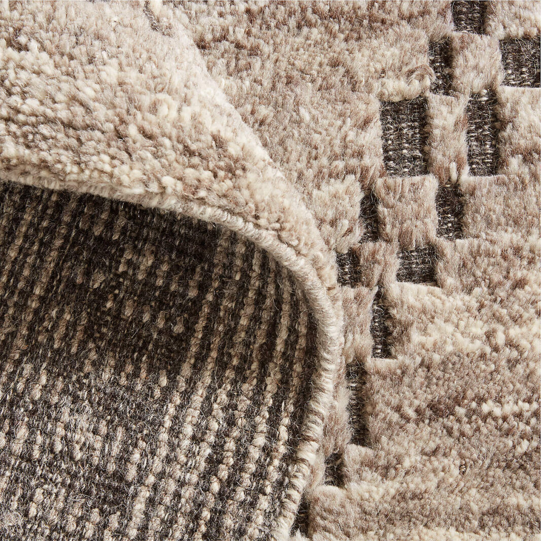 The BERBER textured Wool-Blend Hand-Knotted Area Rug