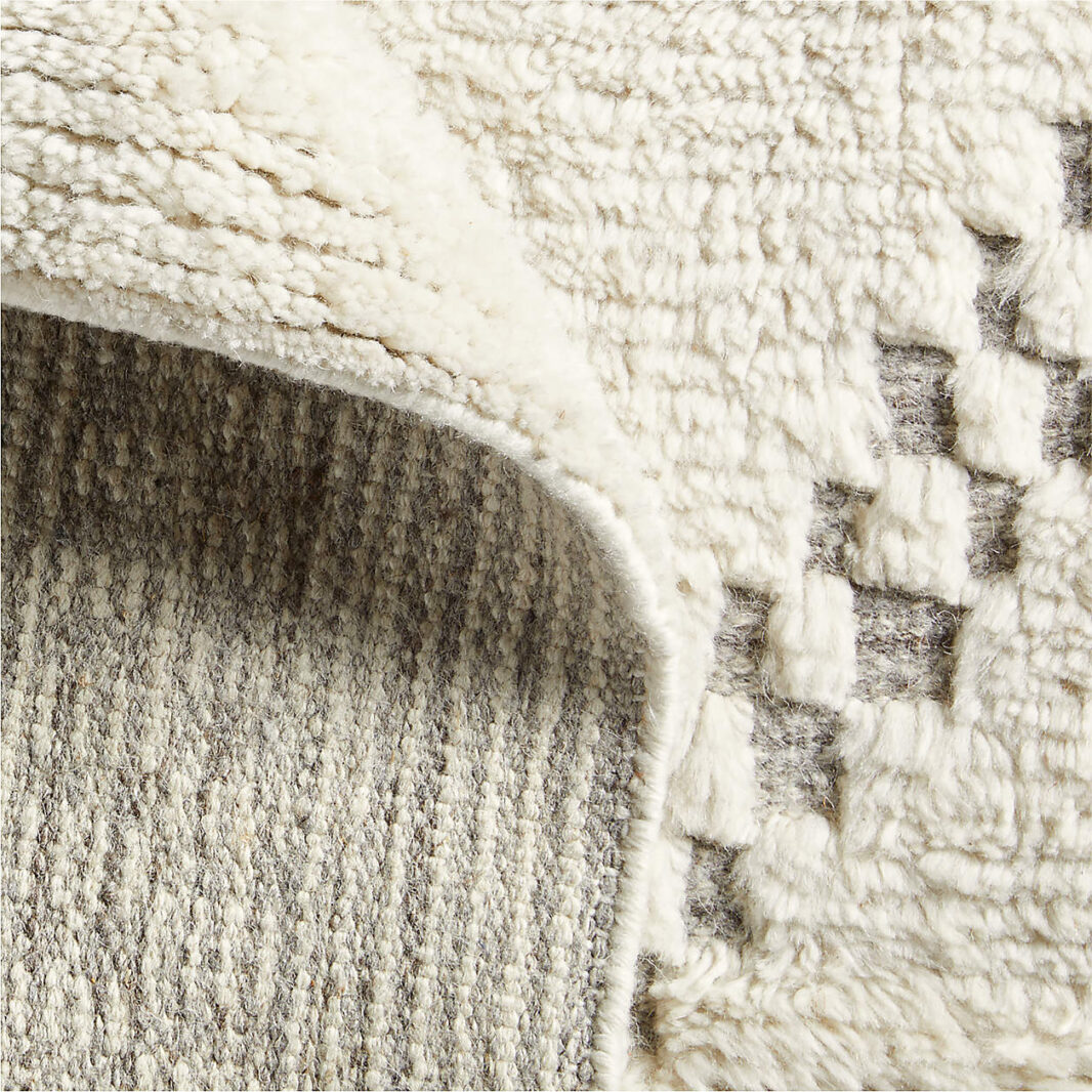 The BERBER textured Wool-Blend Hand-Knotted Area Rug