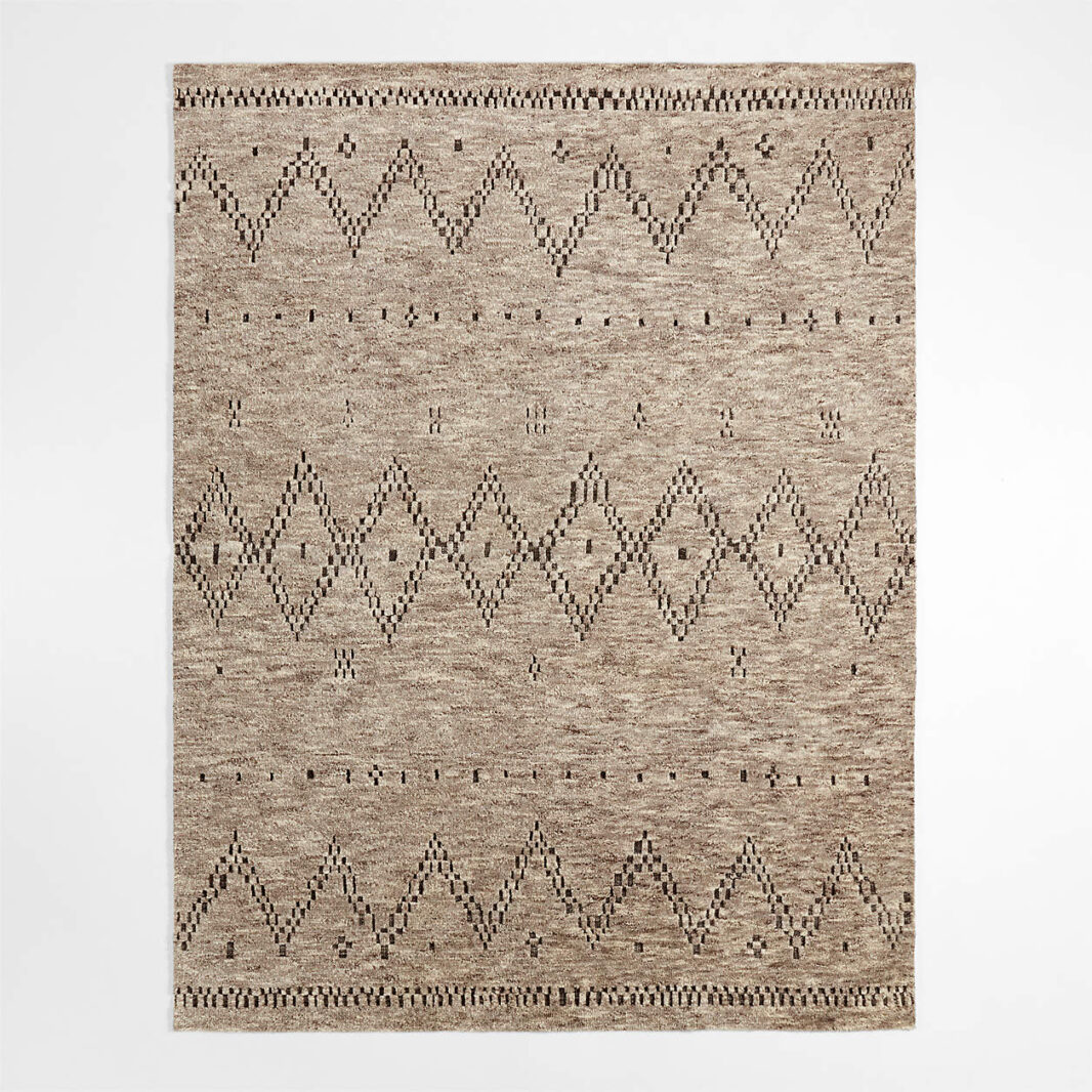 The BERBER textured Wool-Blend Hand-Knotted Area Rug
