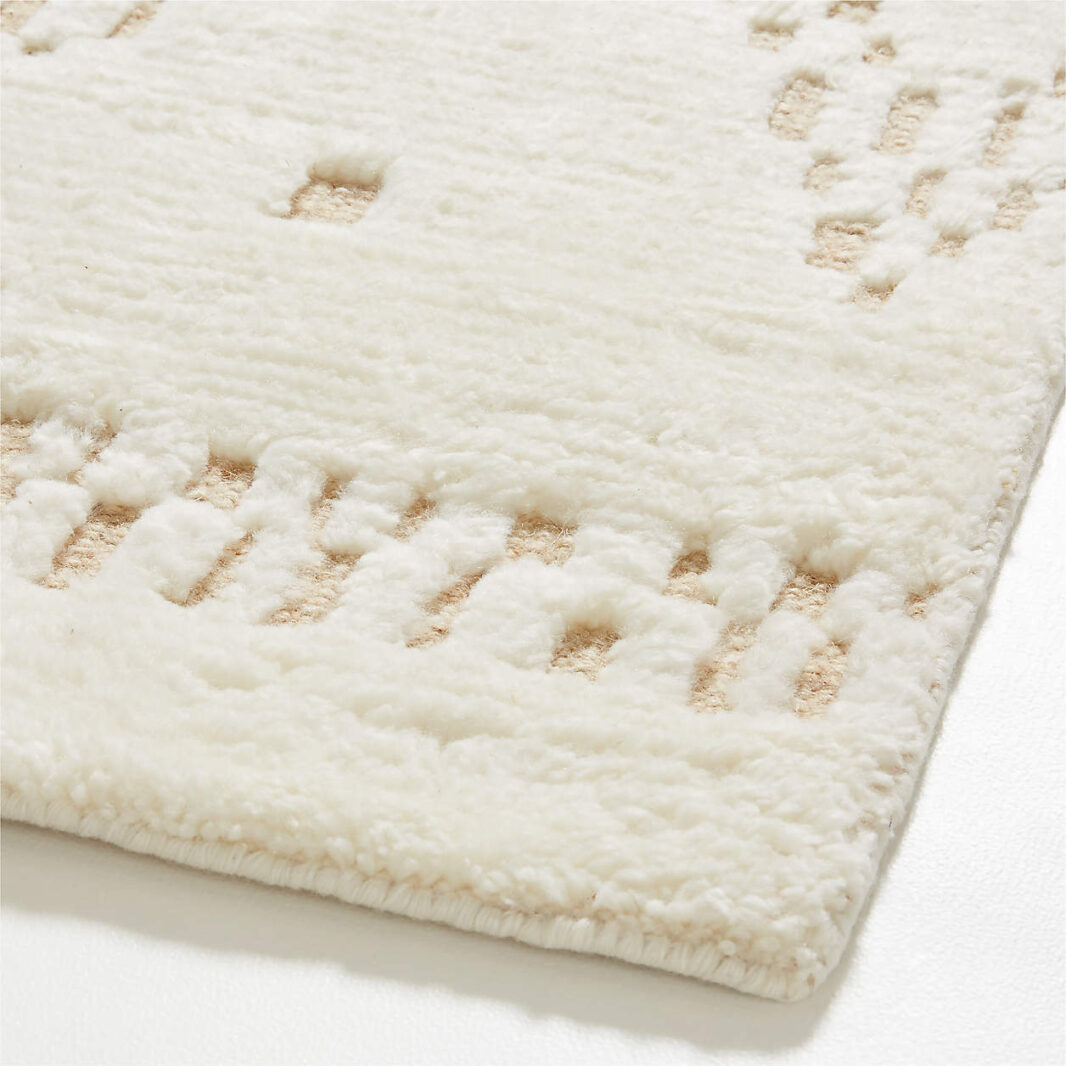 The BERBER textured Wool-Blend Hand-Knotted Area Rug