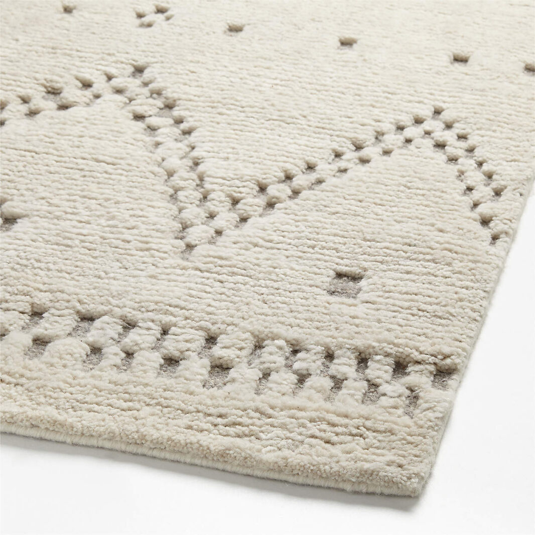 The BERBER textured Wool-Blend Hand-Knotted Area Rug