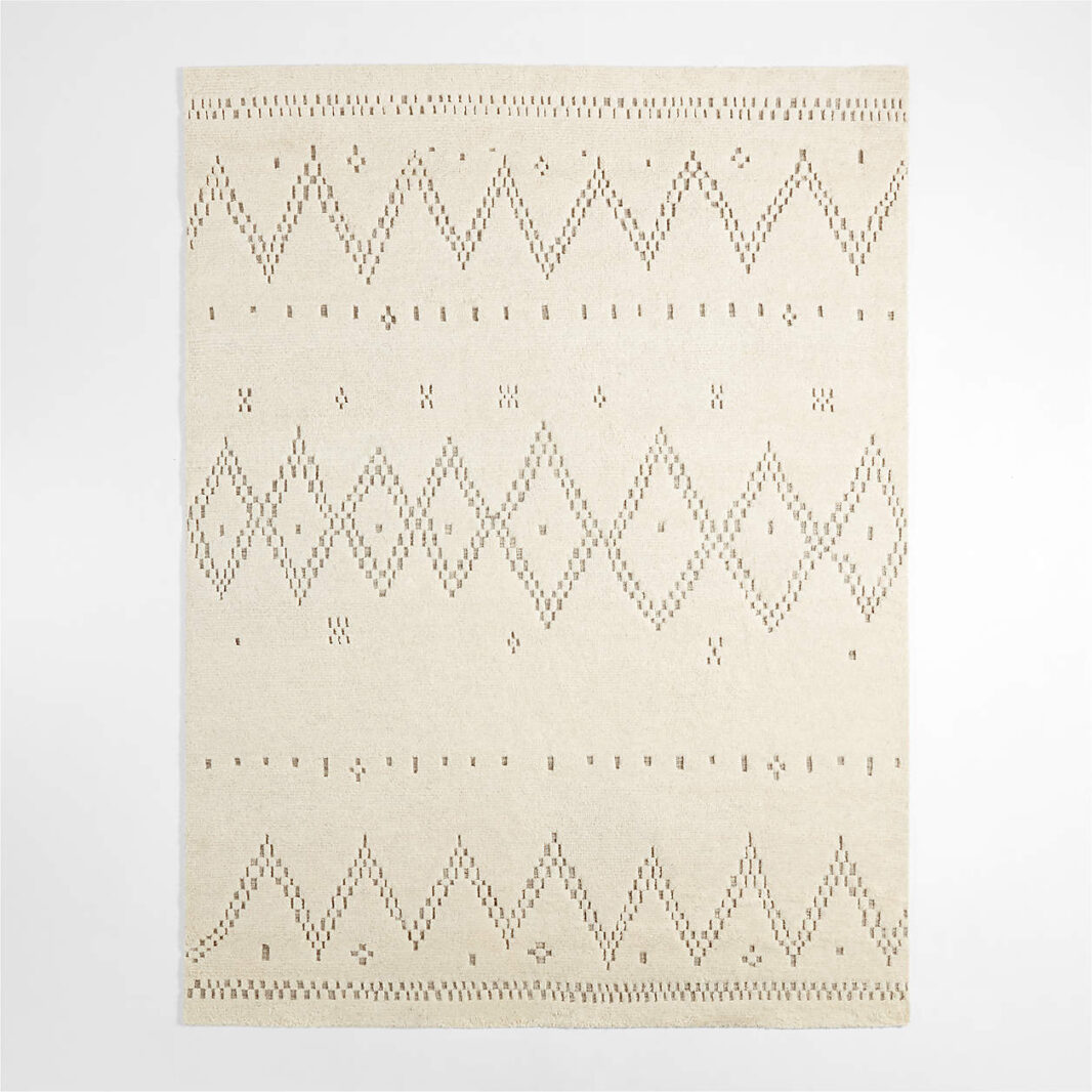 The BERBER textured Wool-Blend Hand-Knotted Area Rug