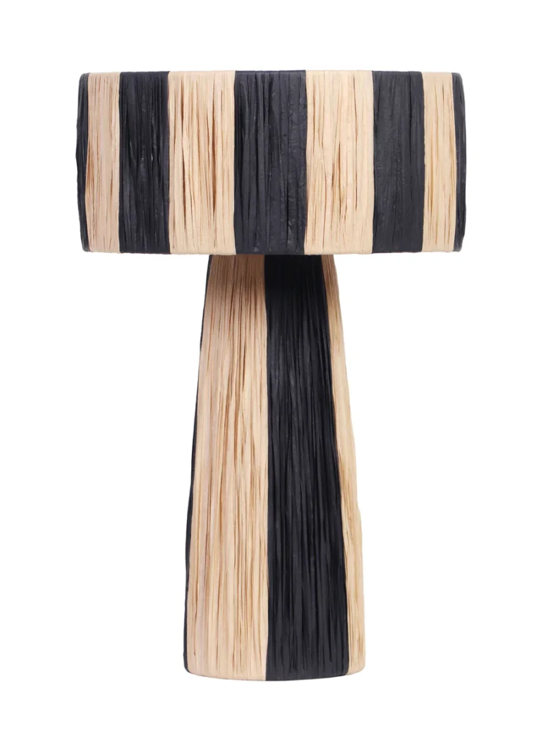 The HADA Black&Beige natural raffia table - Floor lamp
